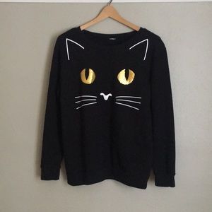 Cat Eye Sweatshirt, Unknown Brand Sz Large